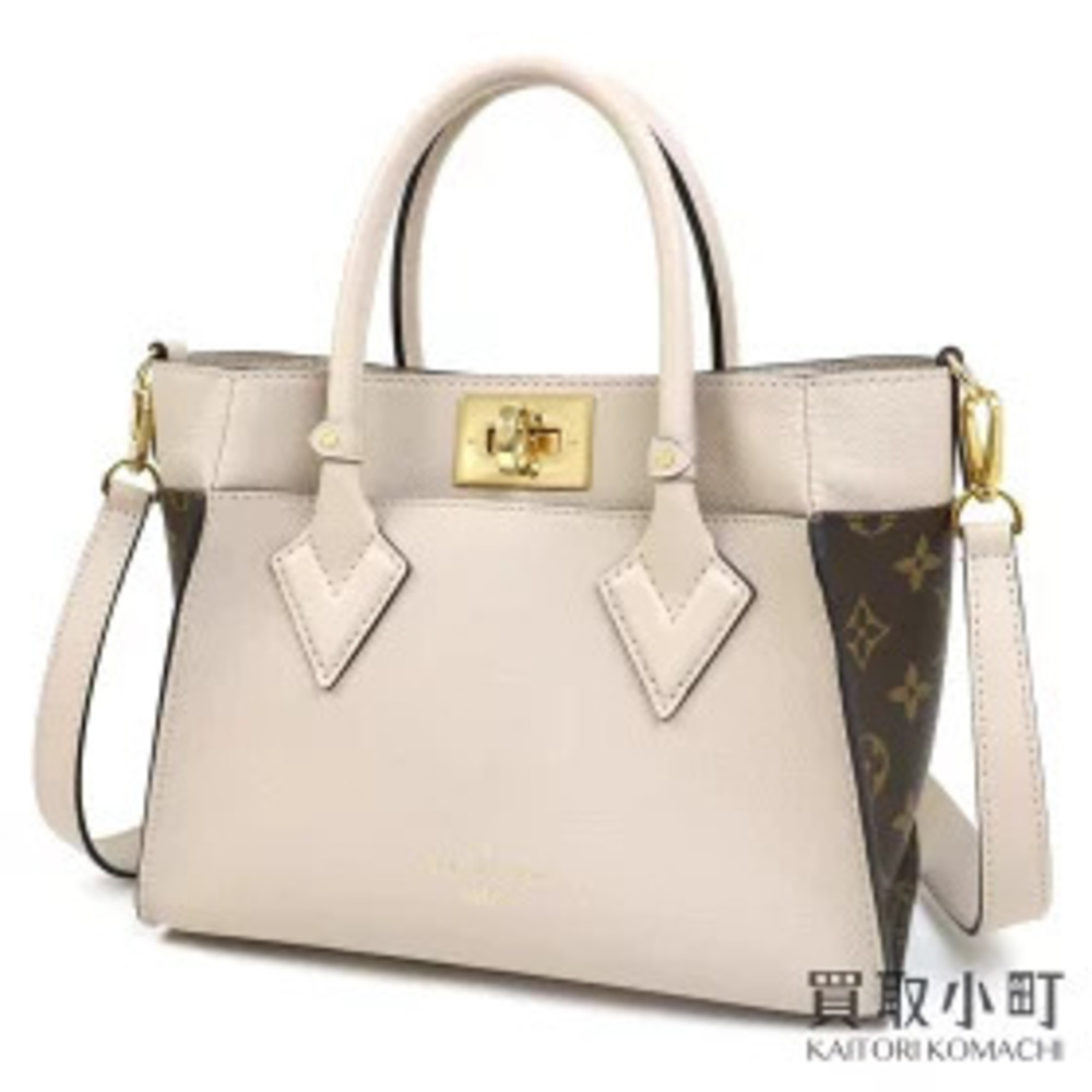 Louis Vuitton On My Side Greige Gray Monogram Shoulder Tote Handbag LV BAG